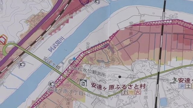 二本松市のハザードマップ