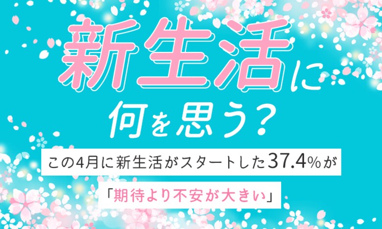 【新生活に何を思う?】この4月に新生活がスタートした37.4%が「期待より不安が大きい」