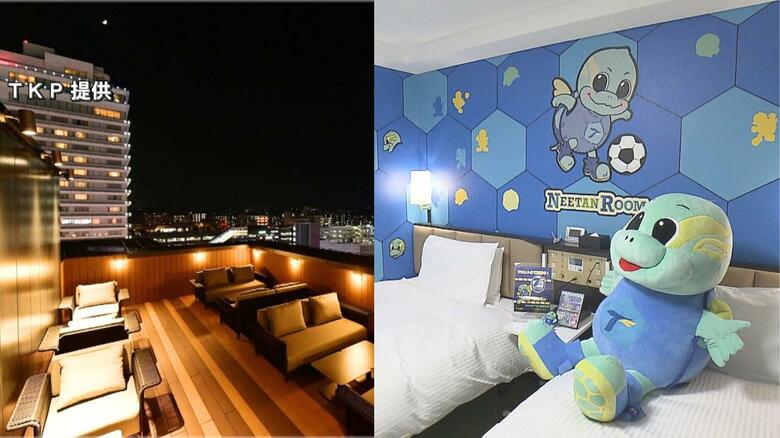 屋上にはこだわりのバー　大分駅前に“アパホテル”開業　255室を備え特別室では「ニータン」がお出迎え【大分発】｜FNNプライムオンライン