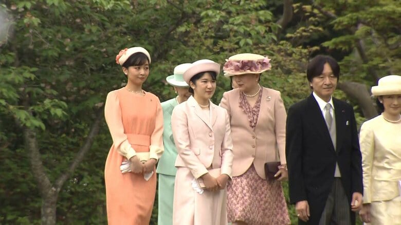 【速報】愛子さま「春の園遊会」にデビュー　淡いピンク色の装いで笑顔　両陛下と共に招待者と歓談｜FNNプライムオンライン