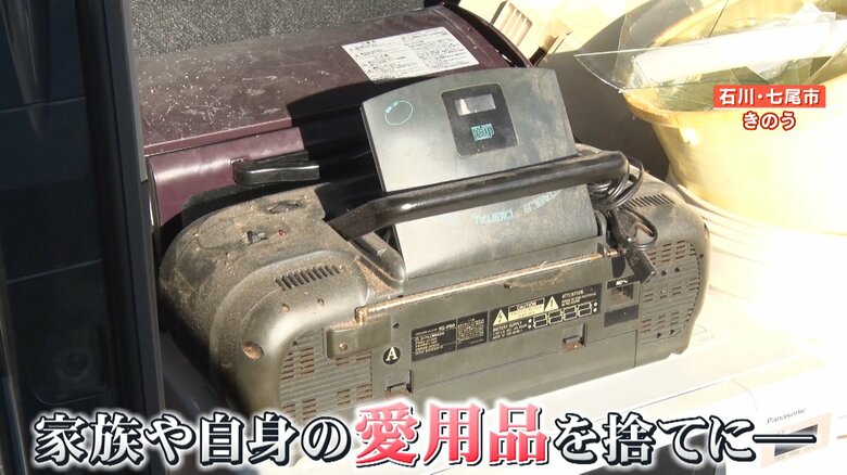 杉本さんが愛用していたラジカセ