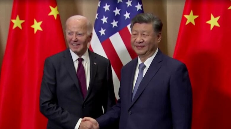 バイデン大統領と会談した中国の習近平国家主席（ペルー・リマ　11月16日）