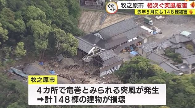 2021年5月の突風で被害をうけた醤油工場