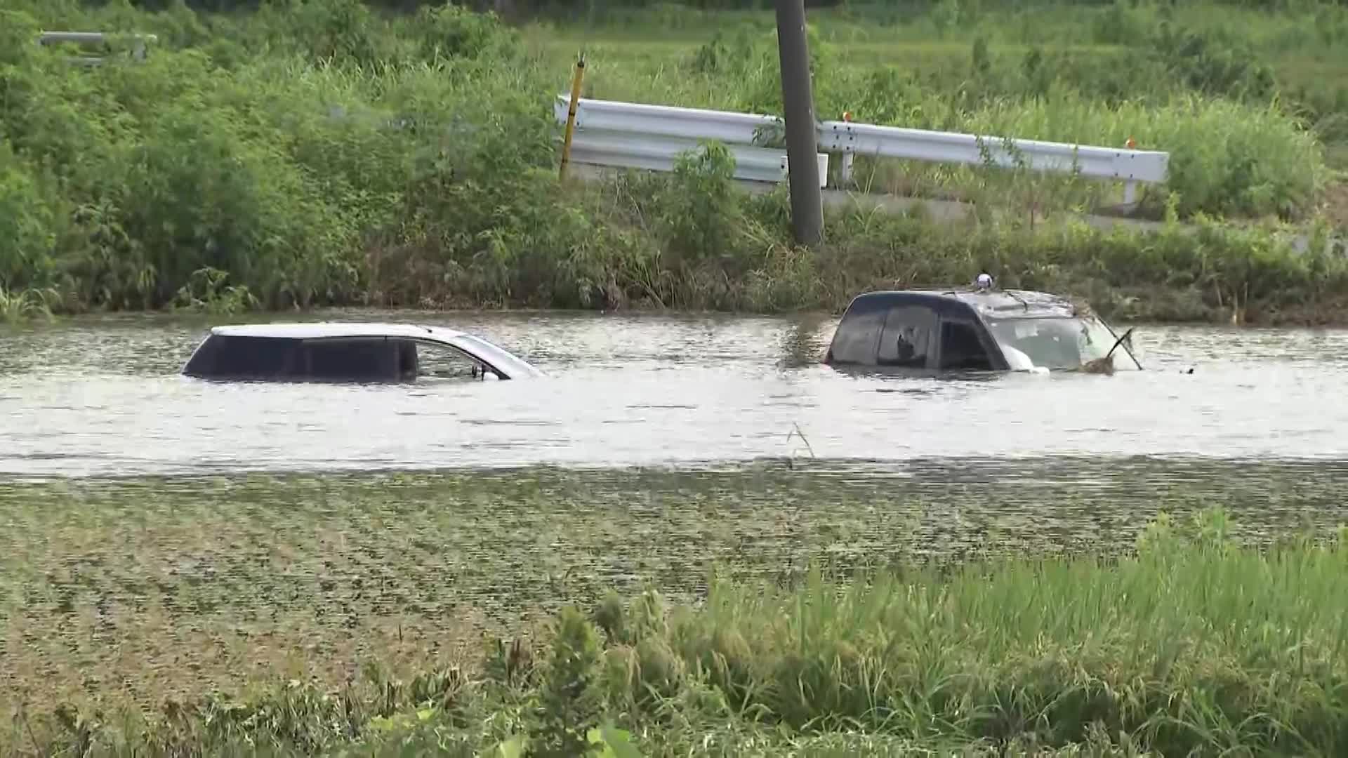 【現地中継】千葉市若葉区で街が冠水　タクシーと乗用車が水没　7人救助うち5人が搬送　