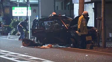 「コントロール失った」 中高生8人が乗った軽自動車電柱に衝突 1人死亡