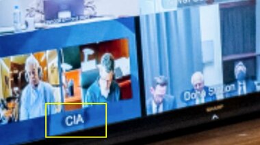 ホワイトハウスのマルチ画面に「CIA」の文字がくっきり!アフガン対策会議中に機密情報がダダ漏れ