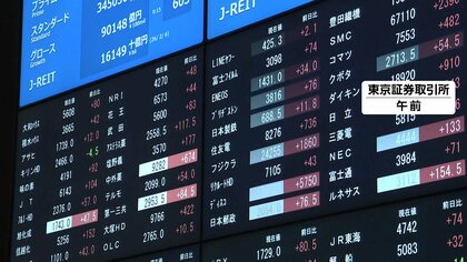 株価　初の5万7000円台に　一時3000円超の上昇　自民の大勝うけて急騰…市場関係者「6万円が視野に」