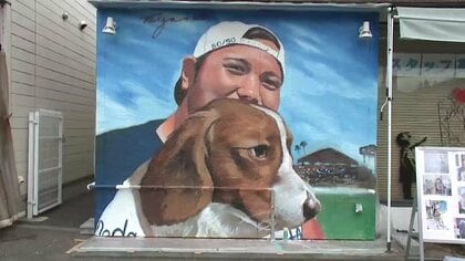 大谷選手と愛犬デコピンの壁画、LA発の壁画アーティストが岩手・奥州市に制作　大谷選手の地元に新たな名所