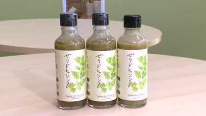 「はじめて食べる味」名取市の特産セリをふんだんに使用　「せりドレッシング」が販売開始〈宮城〉