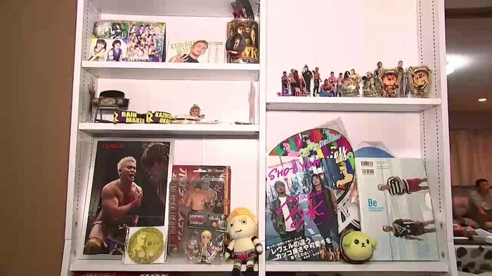 自宅にはたくさんのプロレスグッズ