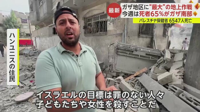 (ガザ地区南部の街・ハンユニス)