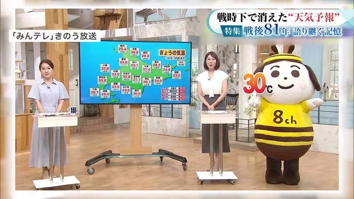 テレビや新聞、ネットで手軽に得られる天気予報(8月12日に放送した「みんテレ」より)