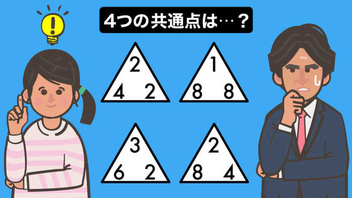 4つの共通点は何でしょう…?【大人も子どもも“脳トレ”】
