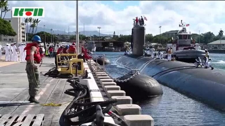 原潜「モンタナ」佐世保に初寄港　目的は艦の補給と維持で25分後に出港　原潜入稿は通算472回目｜FNNプライムオンライン
