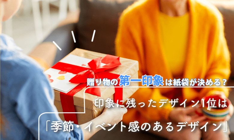 贈り物の"第一印象"は紙袋が決める？印象に残ったデザイン1位は「季節・イベント感のあるデザイン」