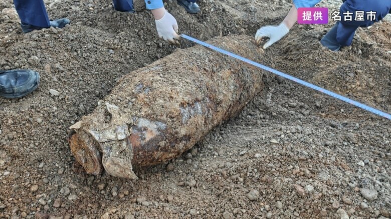 掘削中に発見…名古屋の共同住宅の工事現場から“不発弾” 全長120cm×直径36cmの米国製 付近では3月にも見つかる｜FNNプライムオンライン