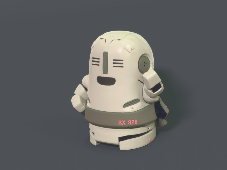 九文研のマスコット的存在、しゃべって踊れる愉快なロボットRX-828
