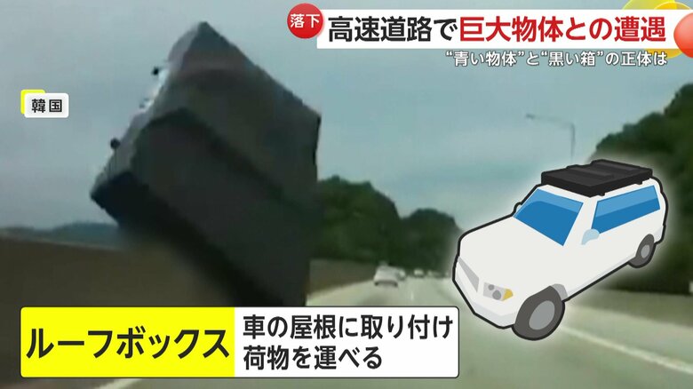 車に激突した黒いボックス（ハン・ムンチョルTVより）