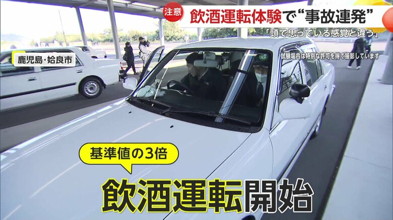 基準値の3倍のアルコールが検知された状態で開始した飲酒運転