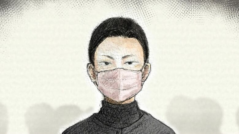 内田梨瑚被告（イラスト）