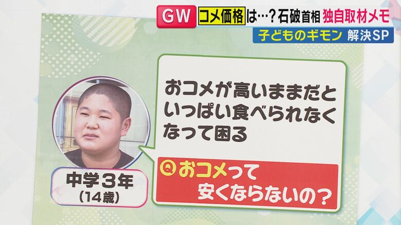 コメは安くならないの？（関西テレビ「旬感LIVE とれたてっ！」より）