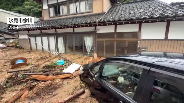 豪雨で県全体の住宅被害623件に 氷見市では3地区で計49人が孤立状態 復旧急ぐ