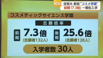 【解説】後期倍率25.6倍！佐賀大学に誕生したコスメ学環 まずは何を学ぶ？【佐賀県】