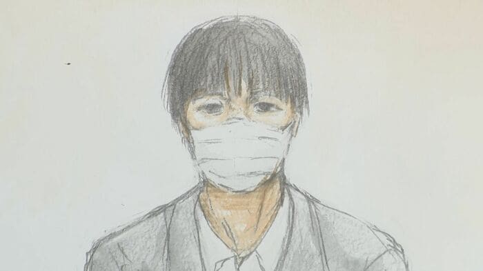 被告人質問に答える福崎被告(福岡地裁 7月14日)