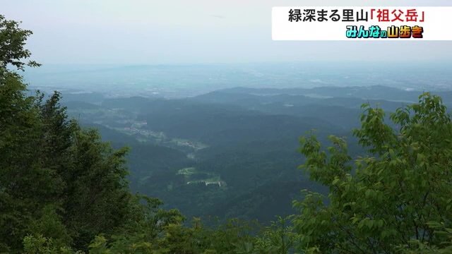 富山平野が一望できる山頂からの景色