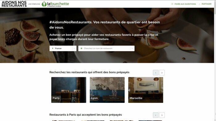 「La Fourchette」ウェブサイト