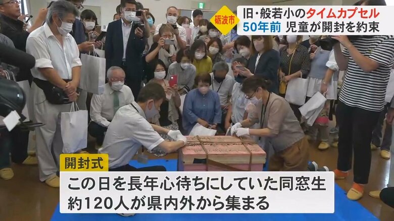 タイムカプセル開封の瞬間