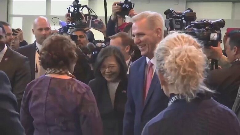 台湾・蔡英文総統がアメリカのマッカーシー下院議長と会談（米・カリフォルニア州、5日）