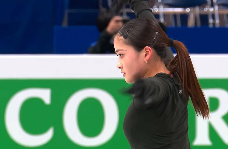 公式練習を行う渡辺倫果