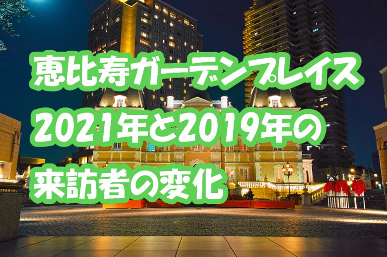 恵比寿ガーデンプレイス2021年と2019年の来訪者の変化