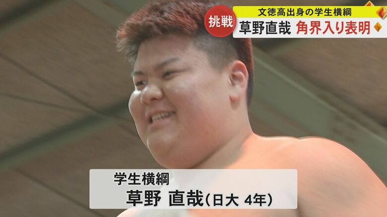 日大4年で学生横綱に輝いた草野選手