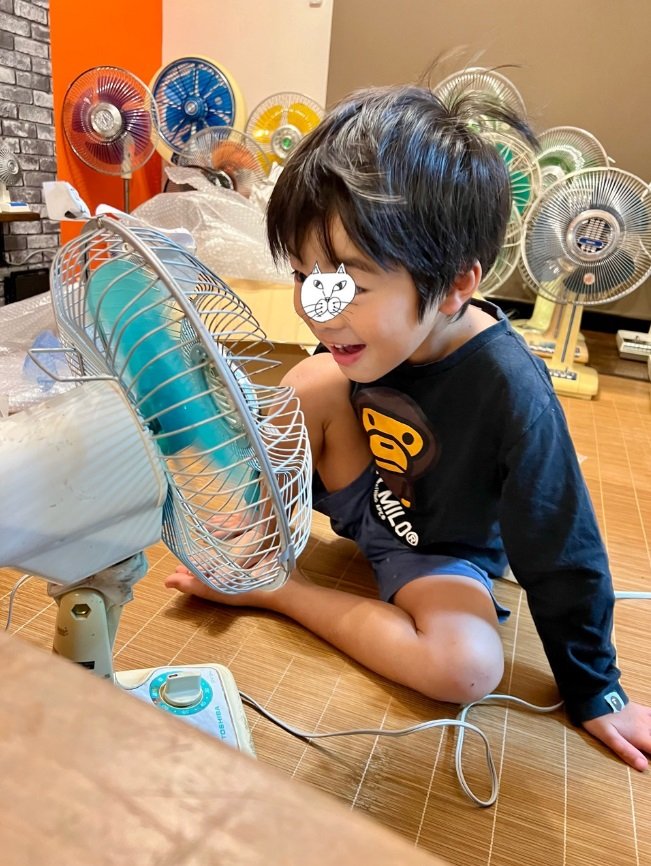 直った扇風機と息子さん