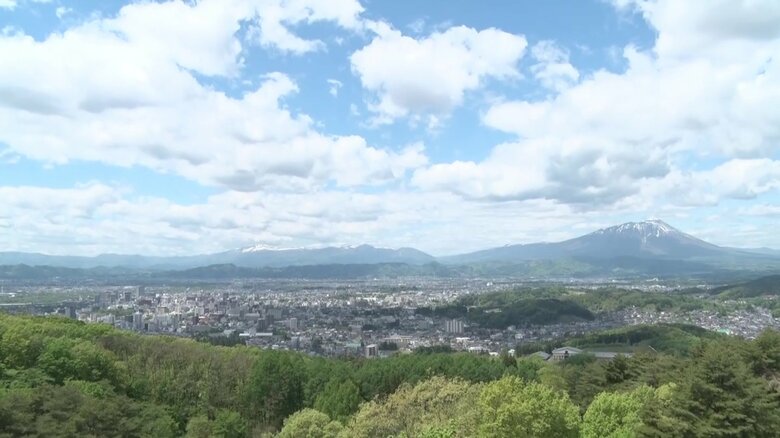 岩山展望台から盛岡を一望