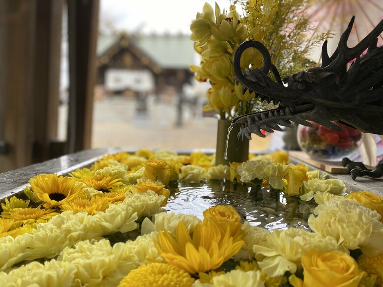 花手水（提供：札幌諏訪神社）
