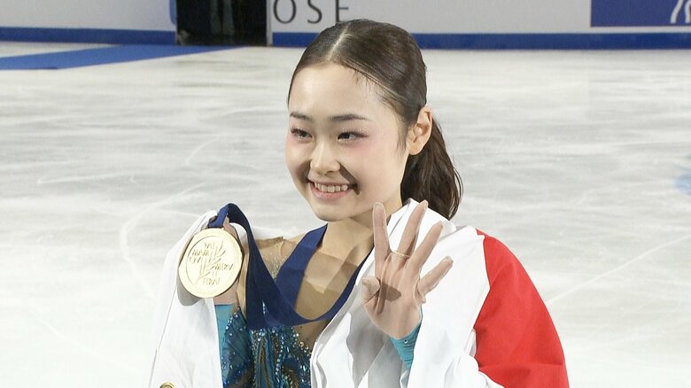 4連覇の喜びをかみしめる島田