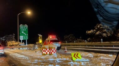 雪により山陽道で立ち往生　渋滞20km以上…解消のめど立たず