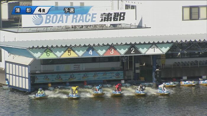 井沢選手は左端の6コース(提供:日本レジャーチャンネル)