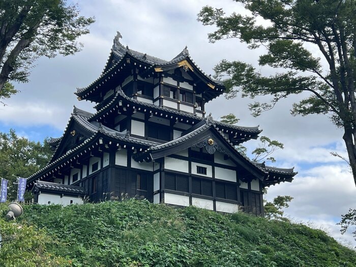 高田城。高田は城を中心に形成された城下町だ（筆者撮影）