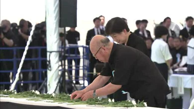 沖縄「慰霊の日」に被団協・田中重光さん初の式典参列　沖縄知事は被爆地と連携し核兵器廃絶の取り組みへ｜FNNプライムオンライン