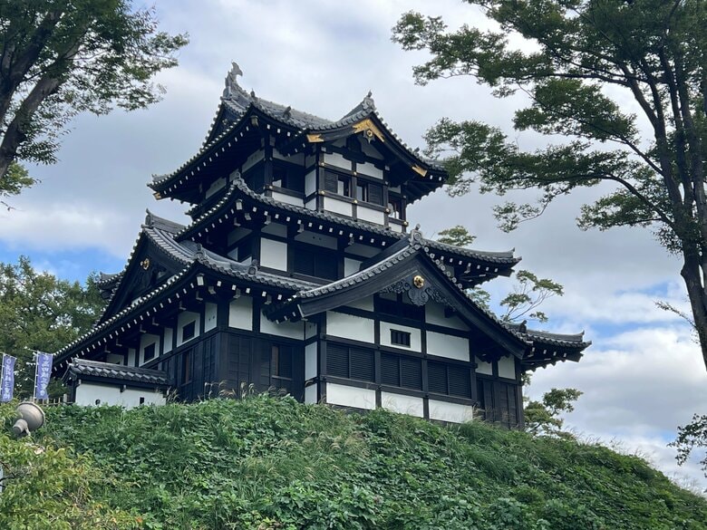 高田城。高田は城を中心に形成された城下町だ（筆者撮影）