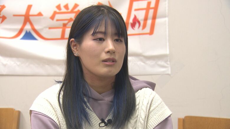 仲間と学生消防サークル「長野大学分団」を立ち上げた長野大学4年・国井佳音さん