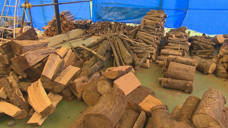 新たに始めた薪割り