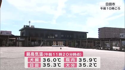 日田で39度予想　危険な暑さに警戒を　27日に40度観測し九州初の“酷暑日”に　大分