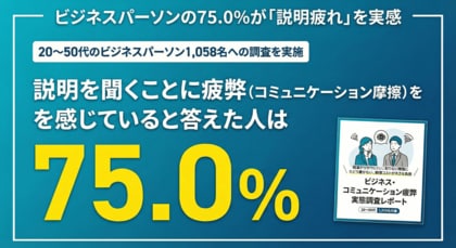 【LOOV調査】「人が話した方が伝わる」は思い込みだった？ ビジネスパーソンの約8割が“説明疲れ”！ “聞きパが低い”説明が商談見送り・候補除外を招く