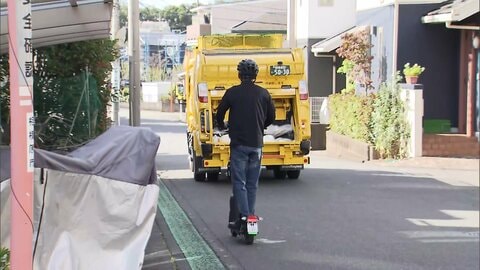 全国初！電動キックボードで「走らないごみ収集」実証実験　高齢化や人手不足に悩む作業員の負担軽減　相模原市