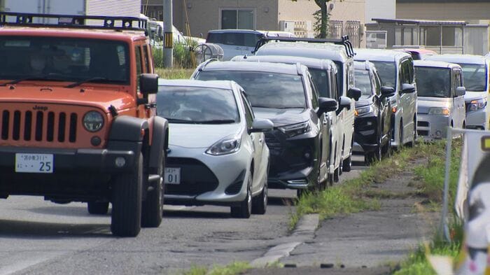 苫小牧市内のガソリンスタンドには行列が